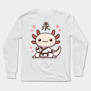 cute axolotl karate Long Sleeve T-Shirt